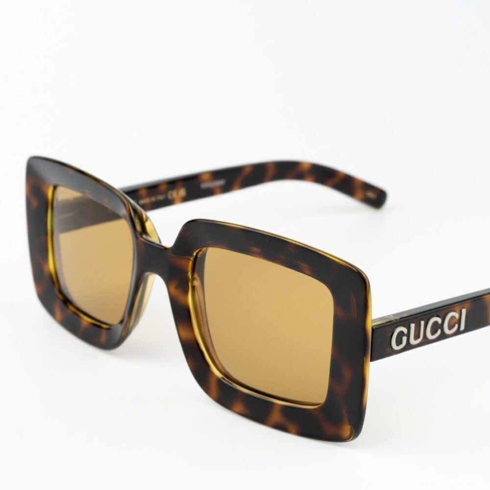 NEW Gucci GG1718S 002 Havana Brown Women Square Sunglasses GG 1718S - Picture 5 of 11